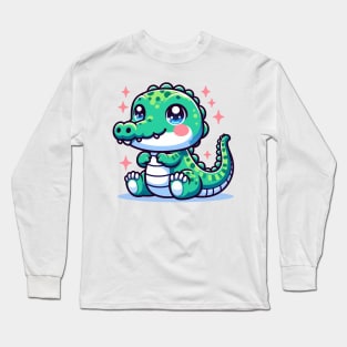 Sea Crocodile Cuteness Long Sleeve T-Shirt